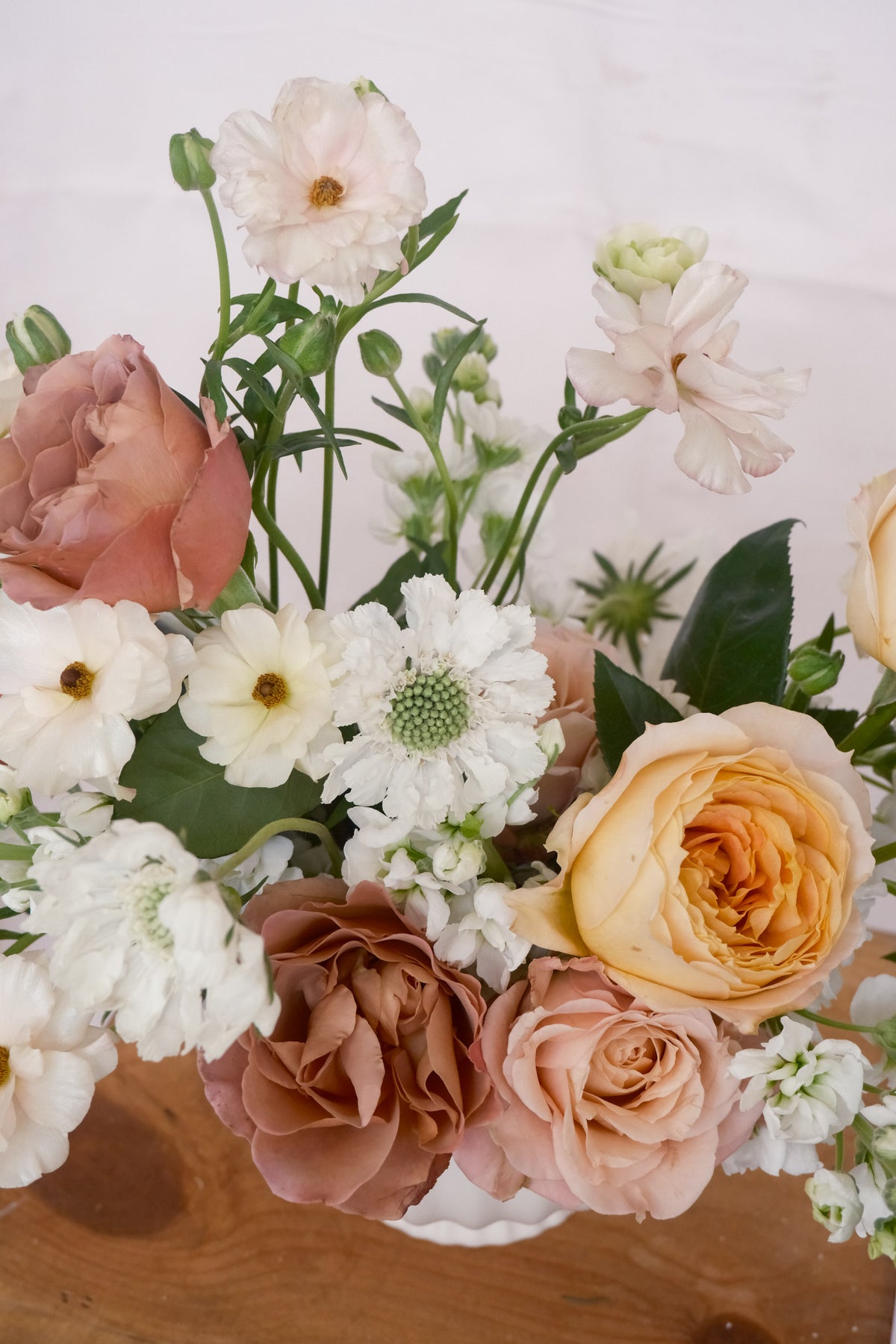 Petit Rosewood | Blush & Peach Flower Arrangement