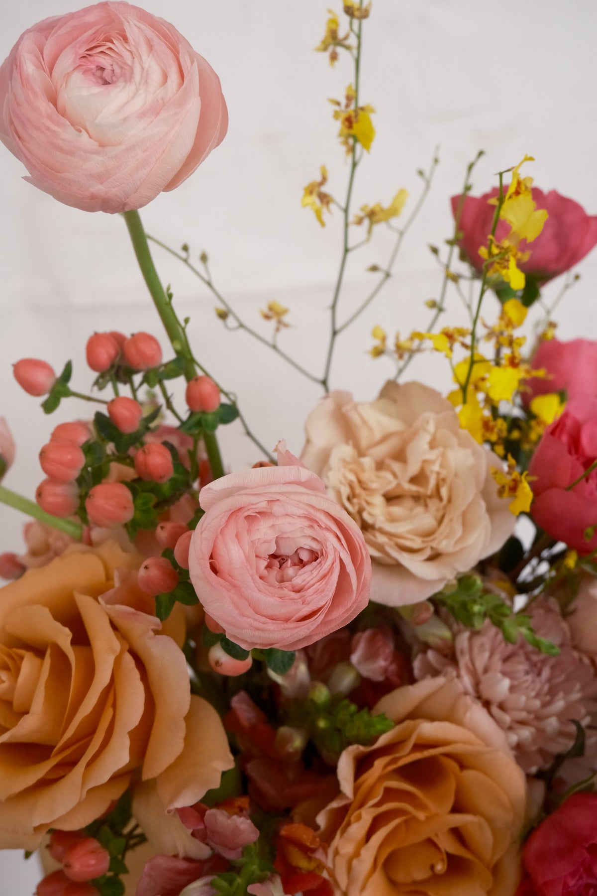 Cora | Pink, Coral & Yellow Garden Arrangement