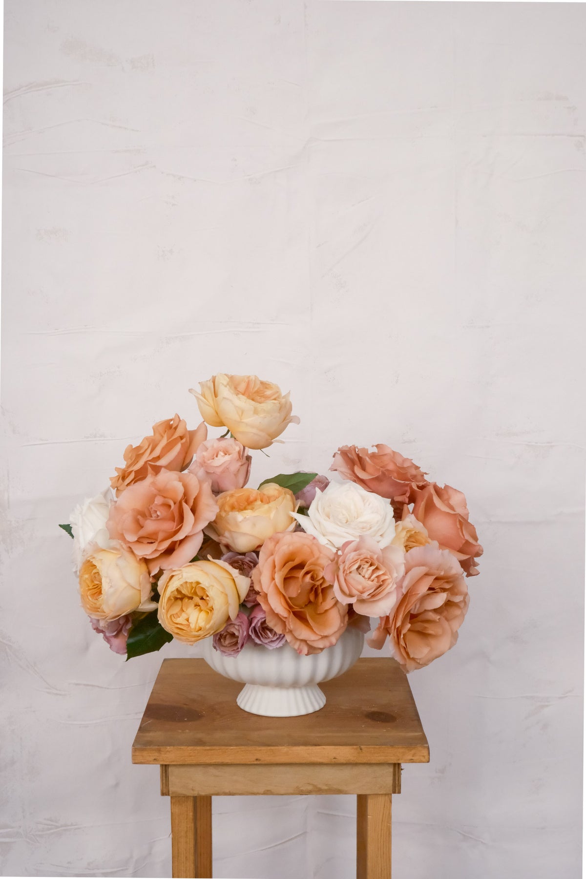 Rose Garden | Yellow & Blush Garden Rose Arrangement