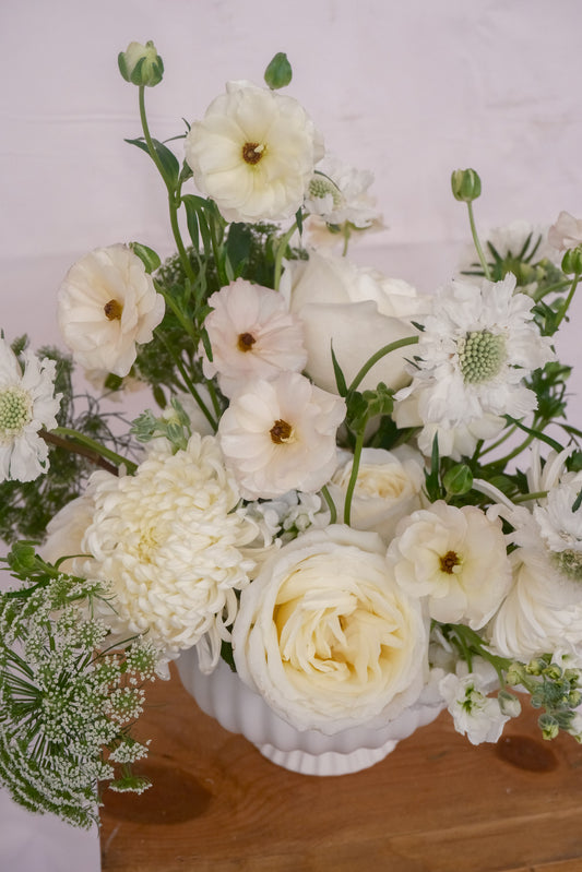 Mae | White & Ivory Garden Arrangement