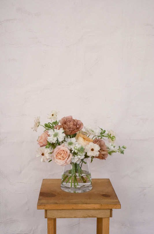 Petit Rosewood | Blush & Peach Flower Arrangement